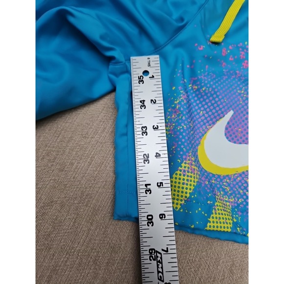 Nike Kyrie Graffiti Swim Trunks Beach Shorts Digital Blue Neon Vintage 90s Y2K M - Picture 9 of 10